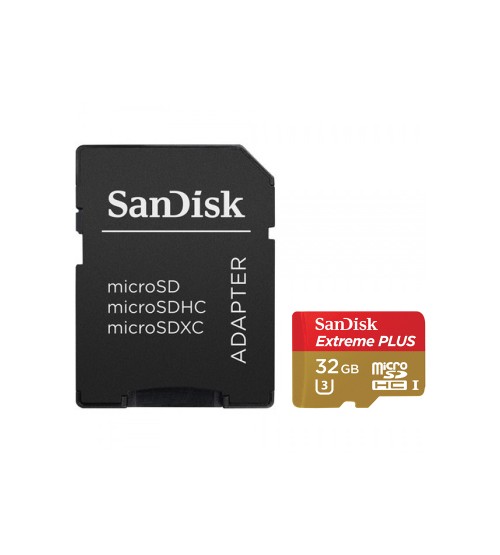 SanDisk Extreme Plus microSDHC UHS-I 80MB/s 32GB (with Adapter)